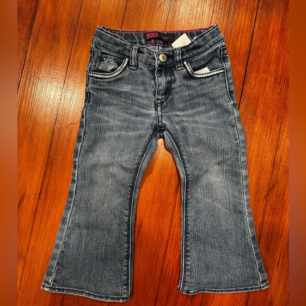 Levi’s Toddler Girl Star Embellished Jeans Size 2T